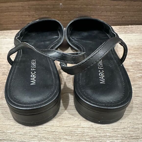 Marc Fisher Dela Closed Toe Sling Back Dress Flat Black Size 7 - Picture 9 of 13